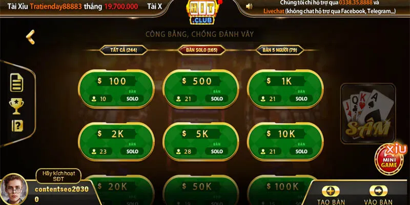 Chơi Sâm Hitclub Nhận Thưởng Đến 100 Triệu Ngay Hôm Nay Các chương trình khuyến mãi dành cho người chơi Sâm