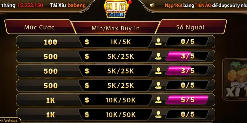 Chơi Ngay Xì Tố Hitclub Nhận Thưởng Chào Mừng 50k Hướng dẫn tham gia game bài Xì Tố tại Hitclub