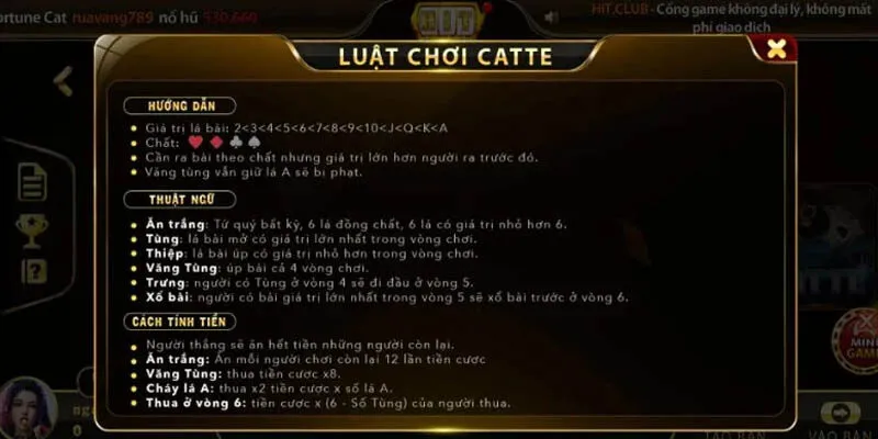 Bật Mí Cách Chơi Game Bài Catte Với 100% Cơ Hội Chiến Thắng Luật chơi game Catte